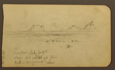 Dessin, montagnes ; verso : Foothills amp ; chaîne de montagnes, 21 décembre 1885 - Frederic Edwin Church