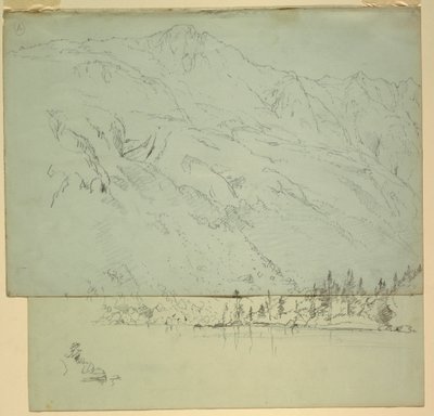 Dessin, mont Katadhin, Maine, 1870-78 - Frederic Edwin Church