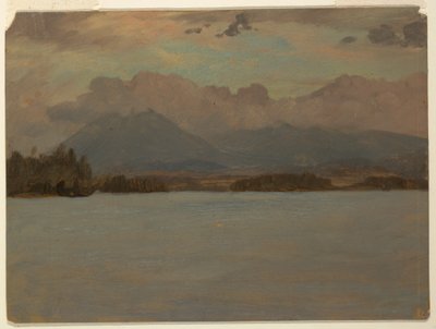 Dessin, le mont Katahdin depuis le lac Katahdin, 1855-65 - Frederic Edwin Church