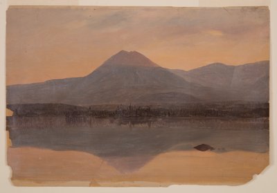 Dessin, Mt. Katahdin depuis le lac Katahdin, 1860-70 - Frederic Edwin Church