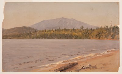 Dessin, le mont Katahdin depuis l