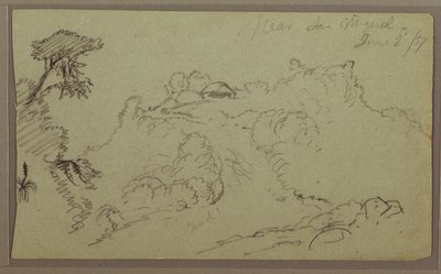 Dessin, près de San Miguel, Équateur ; au verso : Croquis de montagne inachevé, 2 juin 1857 - Frederic Edwin Church