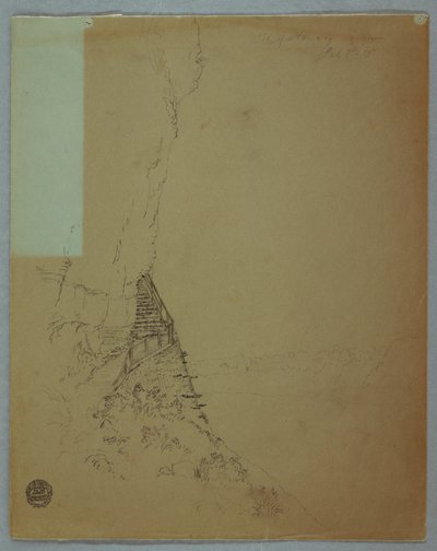 Dessin, chutes du Niagara : "Un bout d