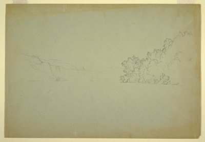 Dessin, chutes du Niagara vues du nord-ouest, 1856 - Frederic Edwin Church
