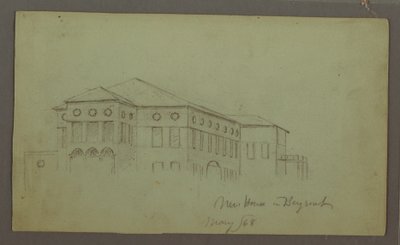 Dessin, vieille maison, Beyrouth, 1868 - Frederic Edwin Church
