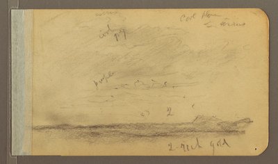 Dessin, Orizaba ; Verso : ciel nuageux, toit, 1889 - Frederic Edwin Church