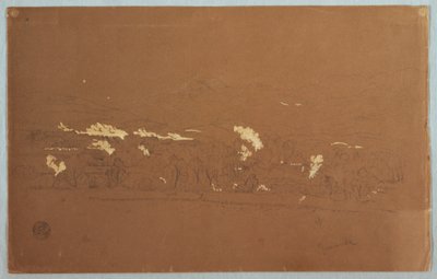 Dessin, vue partielle de Guaranda, Équateur, 3 juin 1857 - Frederic Edwin Church