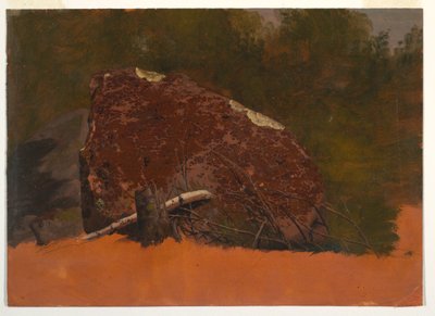 Dessin, peut-être Mt. Desert, Island, rocher, vers 1845 - Frederic Edwin Church