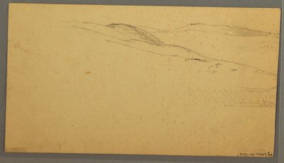 Dessin, Pluie sur les collines, peut-être 1866 - Frederic Edwin Church
