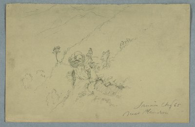 Dessin, route à travers les Blue Mountains, près de Homestead, Jamaïque, août 1865 - Frederic Edwin Church