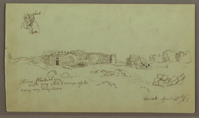Dessin, Ruines, étude de figure, 27 avril 1868 - Frederic Edwin Church
