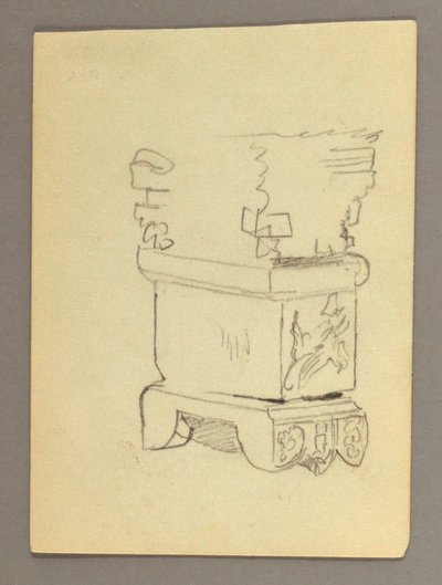 Dessin, Sarcophage, peut-être 1868-69 - Frederic Edwin Church