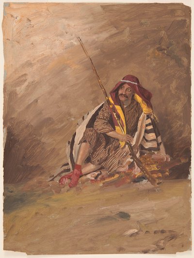 Dessin, Bédouin assis, probablement février 1868 - Frederic Edwin Church