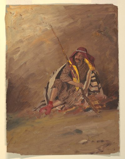 Dessin, Bédouin assis, probablement février 1868 - Frederic Edwin Church