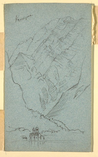 Dessin, rive du Konigssee, B, juillet 1868 - Frederic Edwin Church