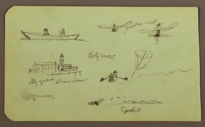Dessin, Croquis de Patzcuaro ; Verso : Église, Atlatahuca, 1883 - Frederic Edwin Church