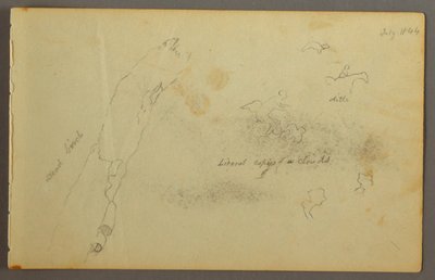 Dessin, Esquisses de nuages et de bouleau mort, juillet 1844 - Frederic Edwin Church