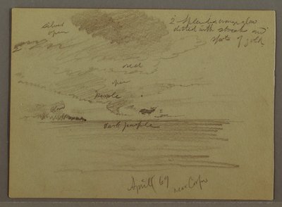 Dessin, Étude du ciel sur la mer, avril 1869 - Frederic Edwin Church