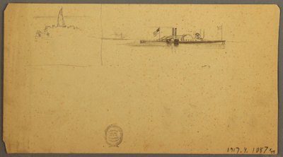 Dessin, Étude du ciel sur la crête, juin 1882 - Frederic Edwin Church