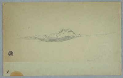 Dessin, sommet enneigé d