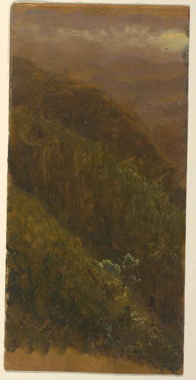 Dessin, colline escarpée, juillet 1865 - Frederic Edwin Church