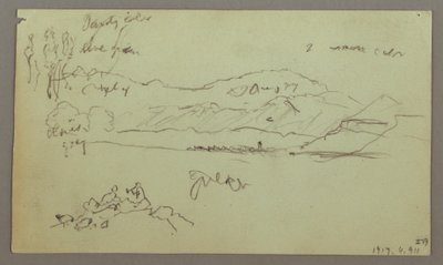 Dessin, arc en pierre, base en pierre, 27 avril 1868 - Frederic Edwin Church