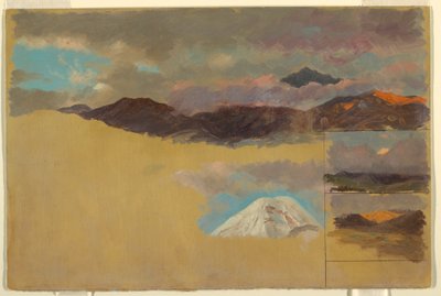 Dessin, Études du mont Chimborazo, Équateur, 1857 - Frederic Edwin Church