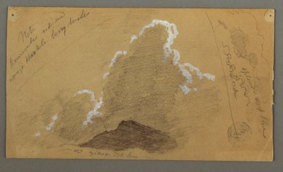 Dessin, Sommet avec de gros nuages, peut-être 1868 - Frederic Edwin Church