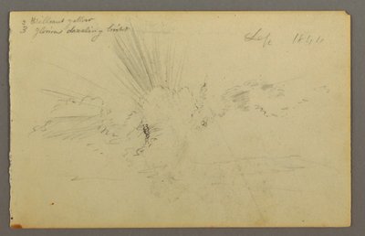 Dessin, Soleil derrière les nuages, 1844 - Frederic Edwin Church