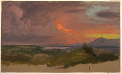 Dessin, Coucher de soleil dans la vallée de l