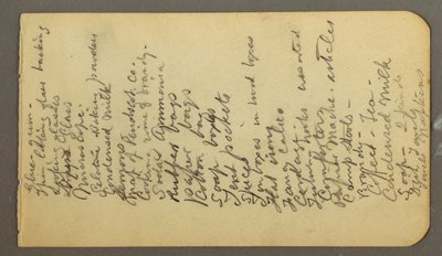 Dessin, liste de fournitures, peut-être 1878 - Frederic Edwin Church
