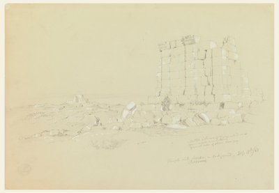 Dessin, temple avec Semua [aujourd