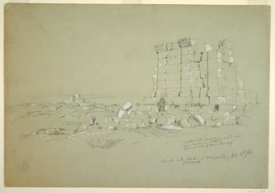 Dessin, temple avec Semua [aujourd