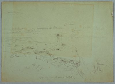 Dessin, Terrapin Point, 20 mars 1856 - Frederic Edwin Church