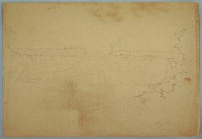 Dessin, Les chutes canadiennes, juillet 1856 - Frederic Edwin Church