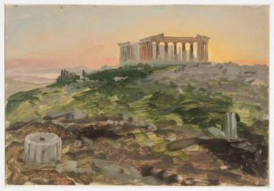 Dessin, Le Parthénon vu du sud-est, avril 1869 - Frederic Edwin Church