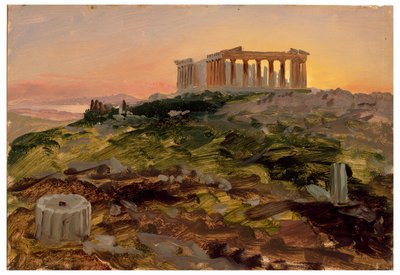 Dessin, Le Parthénon vu du sud-est, avril 1869 - Frederic Edwin Church