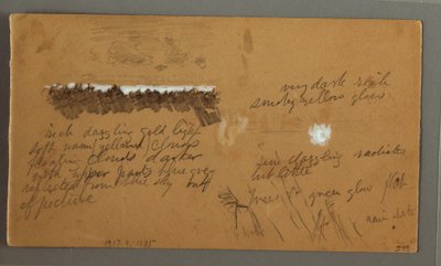Dessin, orage, montagnes, sculpture de dévotion, Autriche ou Bavière, 1868 - Frederic Edwin Church