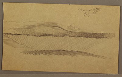Dessin, orage sur la crête, juillet 1866 - Frederic Edwin Church