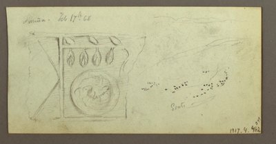 Dessin, arbres, festonné, février peut-être 1868 - Frederic Edwin Church