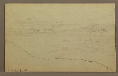 Dessin, arbres, peut-être années 1860 - Frederic Edwin Church
