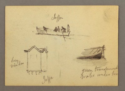 Dessin, douze croquis de figures, Joffa, Palestine, 1868 - Frederic Edwin Church