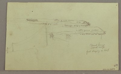 Dessin, deux têtes, ruines, peut-être 1868 - Frederic Edwin Church