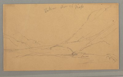 Dessin, Vallée de Vallais, peut-être 1868 - Frederic Edwin Church