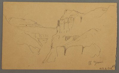 Dessin, Valleyside, février 1869  - Frederic Edwin Church