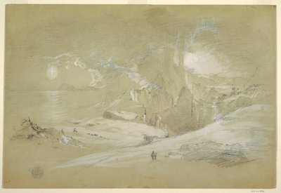 Dessin, Vision de la croix, paysage avec un phénomène, septembre 1868 - Frederic Edwin Church