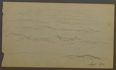 Dessin, vagues, 1860 - Frederic Edwin Church