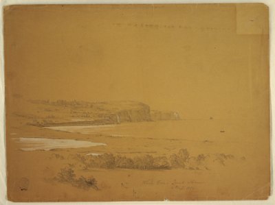 Dessin, anse des Baleines, île de Grand Manan, Canada, septembre 1851 - Frederic Edwin Church