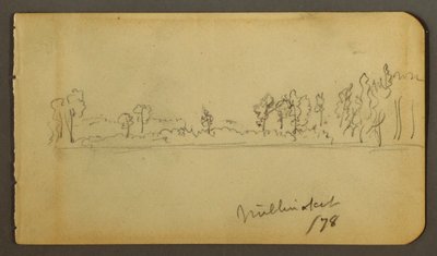 Dessin, rivage boisé, 1878 - Frederic Edwin Church