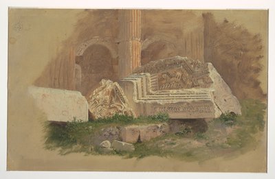 Intérieur du Temple de Bacchus, Baalbek - Frederic Edwin Church
